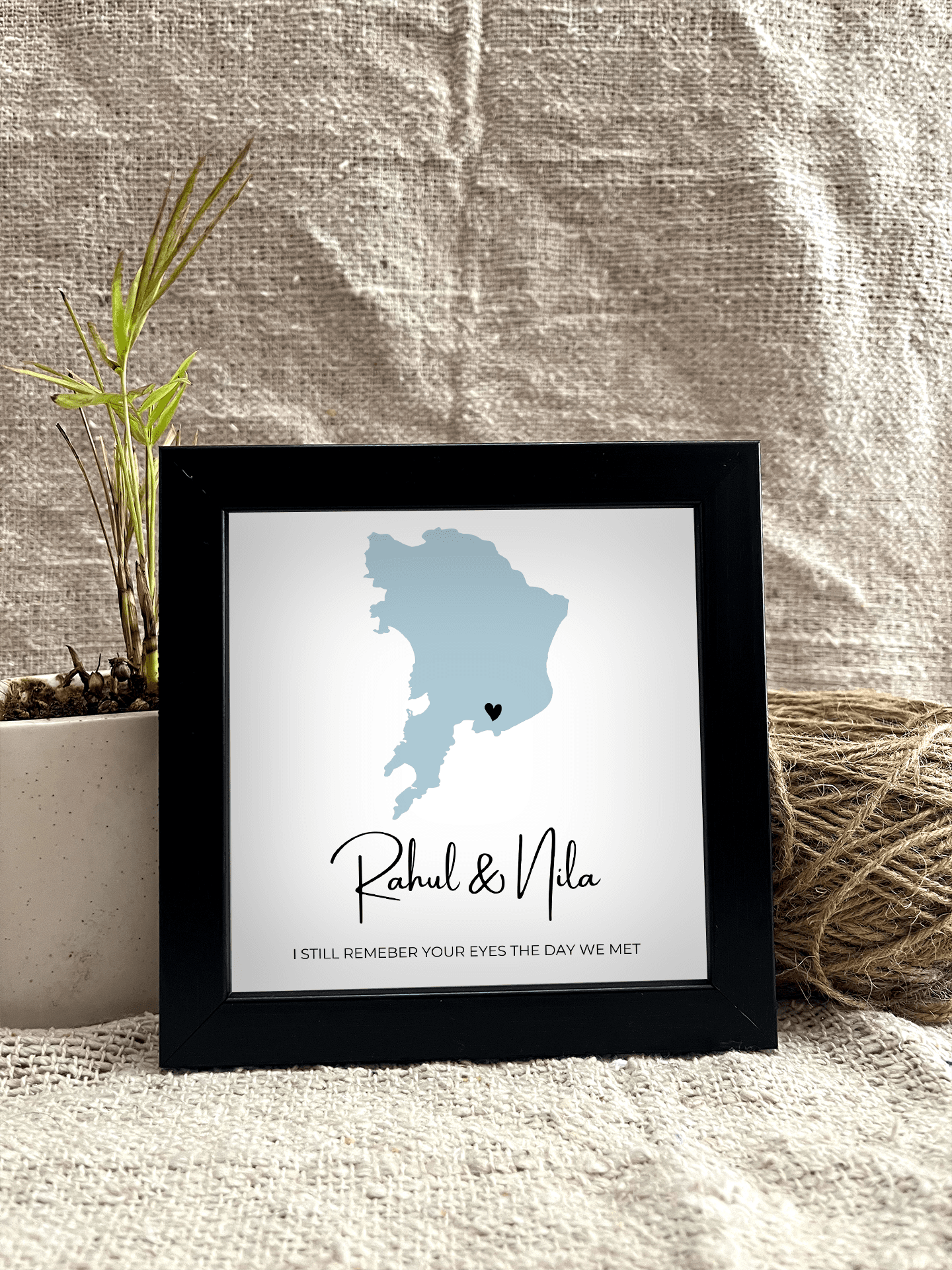 Where We Met Memory Map Mini Frame