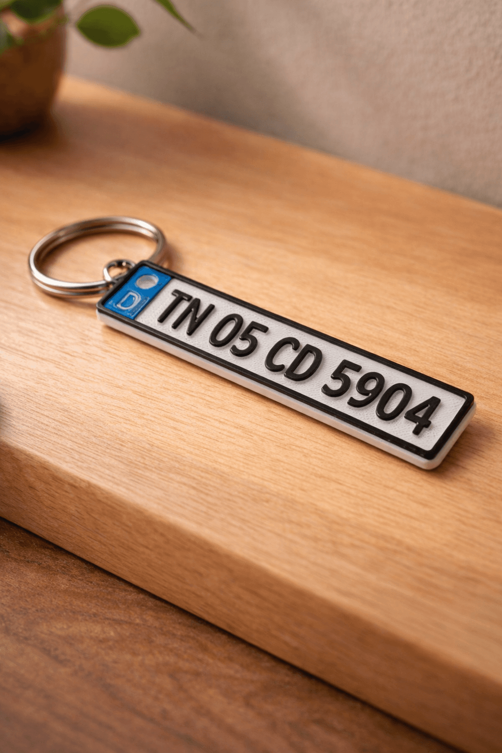 Personalized Bike Number Plate Keychain